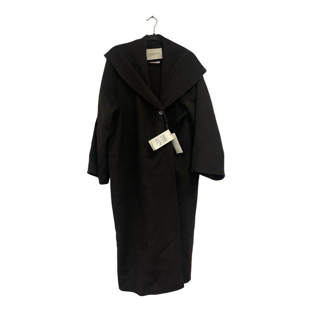 Massimo Dutti Womens Long Coat 100 Wool Small S Brown Limited ed 6468/555 NWT